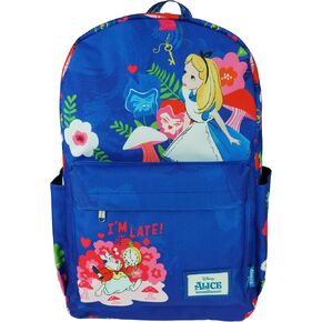 KBNL Classic Disney Alice in Wonderland Backpack with Laptop Compartment for School, Travel, and Work Multicolor A22207-ALICE