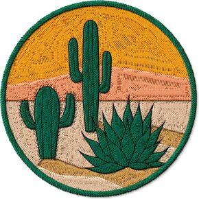 Cactus Patch Embroidered Iron on Patches for Clothes Backpacks Bags Jeans Jackets Size 3" ID45095