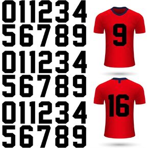 33 Pcs 8 Inch Iron on Numbers Jersey Heat Transfer Numbers Big 0 to 9 Heat Press Numbers Stickers for Sports T Shirts Football Basketball Baseball Team Uniform Fabric Clothing