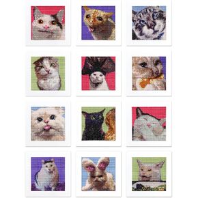 LuwoArte Large Diamond Art Kits for Adults - Brilliant Art Diamond Painting Kit - Paint Gem Art for Adults - Meme Cats 2.0