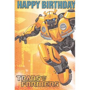 Transformers Happy Birthday Card Featuring Bumblebee - Today's Your Day to Rule the Galaxy - Hope It's a Blast! - Color Me