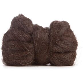 Desert Breeze Distributing 100% Superfine Alpaca Wool Roving - Undyed Wool for Spinning, Hand Weaving Supplies, Arm Knitting, Needle Felting, Wet Felting Supplies, 23.5 Micron, 1 OZ Size, Color Cocoa