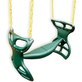 Eastern Jungle Gym Heavy-Duty Plasty Horse Glider Swing Swing Glider متتالية لطفلين مع سلاسل أرجوحة مطلية