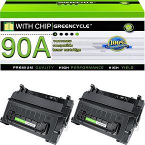 Greencycle 90A استبدال خرطوشة الحبر المتوافقة مع HP 90A خرطوشة الحبر الأسود CE390A استخدام LaserJet Enterprise 600 M601 M602 ، M603 Series Laserjet Enterprise M4555 MFP Series (2 pack)