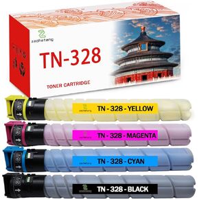 TN328 TN-328 Toner Cartridges Compatible for Konica Minolta Bizhub C250i C251i C300i C301i C360i C361i Printer(4-Pack)