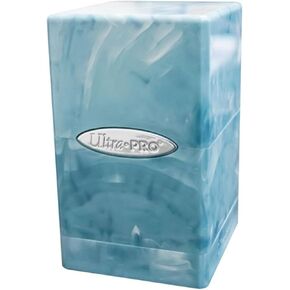 Ultra Pro ULP16348 Deck Box Satin Tower Marble Card Game Light Blue & White