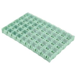 OUMEFAR 50PCS GREEN SMT SMD Container CATATOR CAPACITER BOX Organizer Electronic Electronic Craft Beads Mini Storage Case