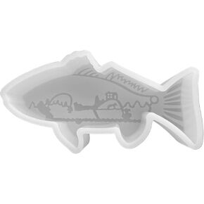Small Bass Shaped Freshie Silicone Mold | Size 4.5" Wide x 2.25" Long x 1" Deep | Bass Fish Design for Freshie Makers