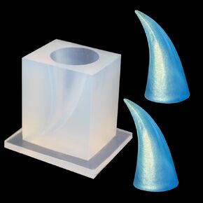 1 Pieces Large Devil Horn Silicone Mold Large Animal Horn Resin Casting Mold Candy Chocolate Fondant Silicone Mold for Cake Decorating Jewelry Making