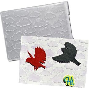 Arbuya Cloud Plastic Embossing Folders for Card Making Clouds Background Embossing Folder for Scrapbooking Pages Paper Crafting Clay Decoration