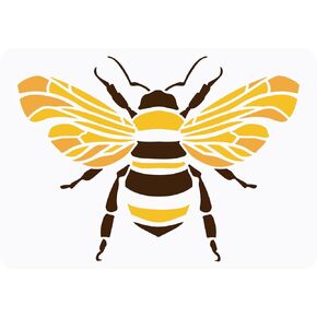 إصبع النحل استنسل 8.3x11.7in إعادة استخدام datura bumblebee الرسم استنسل DIY الحرف Hornet الطلاء النمط حيوان نمط النحل من خشب البلاط الأرضية الأثاث الأثاث