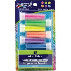 مجموعة Artskills Neon Glitter Shaker ، مستلزمات الفنون والحرف ، ألوان متنوعة فائقة ومتنوعة ، 0.19 أوقية لكل منها ، 6 عدد
