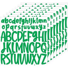 416pcs Letter Stickers, 8 Sheets 1 inch 2 inch Lowercase & Capital Self Adhesive Alphabet Stickers Waterproof Vinyl Letter Decals for Scrapbooking Mailbox Poster Crafts (Black)