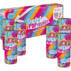 – Party Pack – 6 Surprise Popper Bundle with Confetti, Collectible Mini Dolls and Accessories, for Ages 4 and Up (Styles Vary)