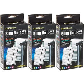 استبدال خرطوشة مرشح Dymax لـ Slim Flo SF-240 و SF-500 شنق على مرشح حوض السمك الخلفي (2 صناديق (إجمالي 4 خراطيش))) in Kuwait