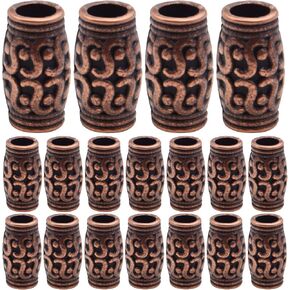BronaGrand 60pcs Column Spacer Beads Large Hole Beads Charms Hollow Tube Bead for DIY Necklace Bracelets