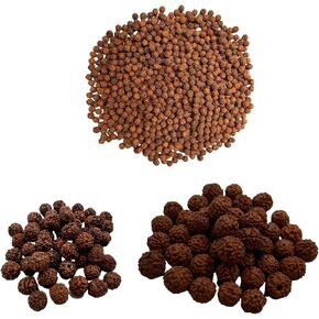 Naisha Natural Rudraksh 165 Piece Loose RUDRAKSHA Beads Mala, Genuine Himalayan Meditation Prayer Beads, Bodhi Beads 8-14mm Beads Jewelry Making, DIY Big Lot 4 Different Size Beads
