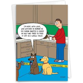 NobleWorks Hilarious Birthday Greeting Card with 5 x 7 Inch Envelope (1 Card) BdayTreat Crime C10263BDG