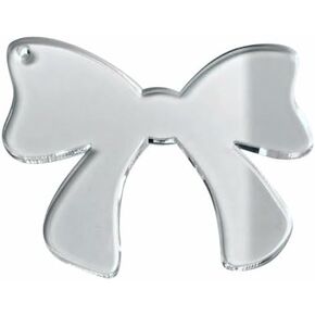 Set of 10 Cheer Bow Acrylic Shape Craft Blanks,Bow Acrylic Blank for DIY Keychains, Jewelry, and Decor (2.5'')