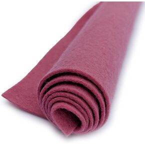 English Rose Pink Wool Felt Oversized Sheet - 12x18 inches - 35% Wool Blend - Sewing, Craft & Art Projects