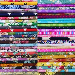 10" x 10" 50PCS Floral Quilters Cotton Fabric Squares Bundles for Sewing Quilt Potholders DIY& Quilting Beginners