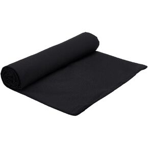 BENECREAT 60x55inch Waterproof Canvas, 600 Denier Fabric Black Water Resistant Canvas PU Coating Cordura Fabric for Car Boat Camping Outdoor Indoor Project