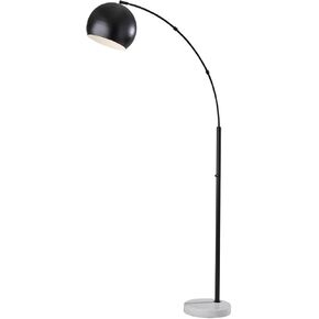 Adesso 5170-21 Astoria Arc Lamp, 78 in, 100W Incandescent/26W CFL, Antique Brass Finish, 1 Floor Lamp