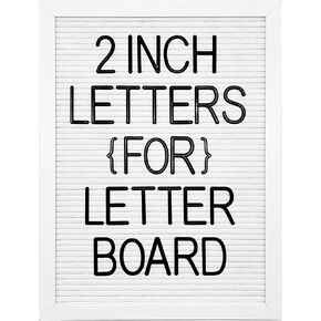 Felt Letter Board Letters Set - Pre-cut 227pcs 2 inch Tall Black Letters (No Board Included)