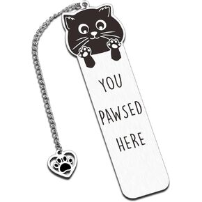 Black Cat Bookmark, Planner One Piece Bookmark, Bookmarks Aesthetic, Cat Metal Bookmark, Book Marks for Reading Women, Bookmarks for Book Lovers, Cat Lover Gifts for Women Girls, Gifts for Cat Lovers