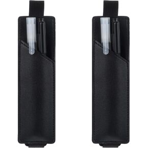 2Pcs Adjustable Pen Holder For Notebook,Leather Pen Sleeve,Journal Pen Holder Suitable for Hardcover,Notebooks,Books（Black）