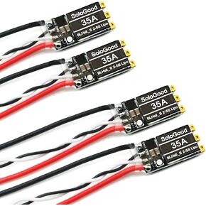 SoloGood 4Pcs 45A ESC 2-6S Brushless ESC Lipo BLHeli_S Brushless Electronic Speed Controller 45A Support D-Shot 150/300/600 for RC FPV Quadcopter