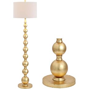 Jonathan Y JYL5048A Adriana 62.5" Metal LED Floor Lamp, Contemporary, Modern, Transitional, Office, Living Room, Family Room, Dining Room, Bedroom, Guest Room, Hallway, Foyer, Gold