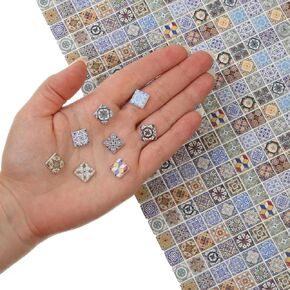 300pcs, Dollhouse Flooring, 1:24 Scale Doll House Tiles, Miniature Fireplace Tiles, REDUCIO!