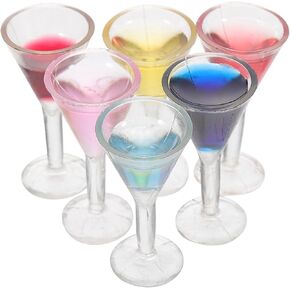 Hemoton 24pcs Dollhouse Cocktail Glasses Mini Cup Miniature Red Wine Goblet Cup Miniature Cocktail Cup Dollhouse Kitchen Decoration