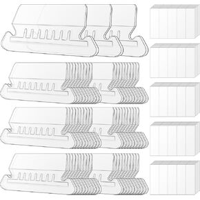 Hanging File Folder Tabs, 100 Sets File Folder Labels 2" Plastic Tabs and Inserts for Hanging File Folders