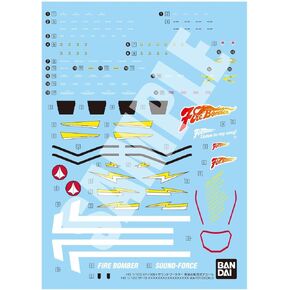 Bandai Hobby - Macross 7 - VF-19 Custom Fire Valkyrie with Sound Booster Water Decals, Bandai Spirits Decal Model Kit
