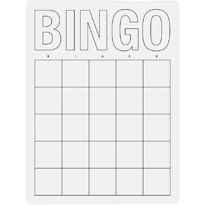 Dry Erase Board Blank Bingo Game Board, 9 x 12 Inches for Kids or Adults