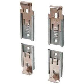 CRL Nickel Plated Adjustable Mirror Clip set for 1/4 in (6 mm) Straight Edge Glass - Package