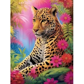 Reofrey DIY Diamond Art Kits for Adults Elephant, Animal Full Drill Round Rhinestone Diamond Painting Kits, Cross Stitch Embroidery for Crafts (40x50 cm/ 16x20 inch)