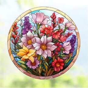 Xeerrfan Diamond Art Paintings Tree of Life, 5D Stained Glass Painting Kit, DIY Full Drill Crystal Diamond Picture Craft Kit for Adult Kids, Home Decoration 12x12in