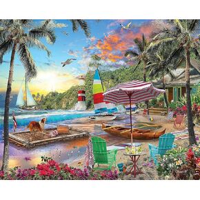 White Mountain Puzzles Beach Holiday, 500 Piece Jigsaw Puzzle