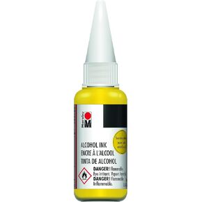 Marabu Alcohol Ink - Sunshine Yellow - Illuminate Your Creativity with a Radiant Splash of Joy, Energizing Your Artistic Spirit - 20ml Bottle