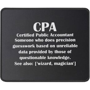 تعريف المحاسب العام المعتمد من CPA - فكرة هدية هدية ساخرة مضحكة للمحاسبة - هدية المحاسبية حصيرة الماوس 9.5 بوصة