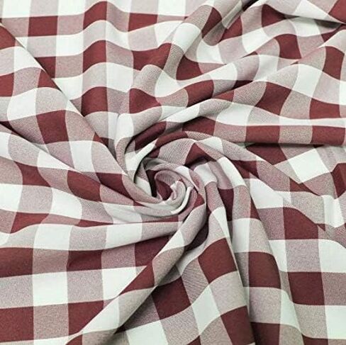AK TRADING CO. 60" Wide Checkered Gingham Buffalo Check Polyester Poplin Fabric-Black & White-10 Yards in Saudi Arabia