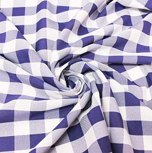 AK TRADING CO. 60" Wide Checkered Gingham Buffalo Check Polyester Poplin Fabric-Black & White-10 Yards in Saudi Arabia