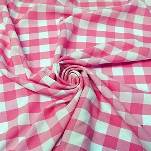 AK TRADING CO. 60" Wide Checkered Gingham Buffalo Check Polyester Poplin Fabric-Black & White-10 Yards in Saudi Arabia