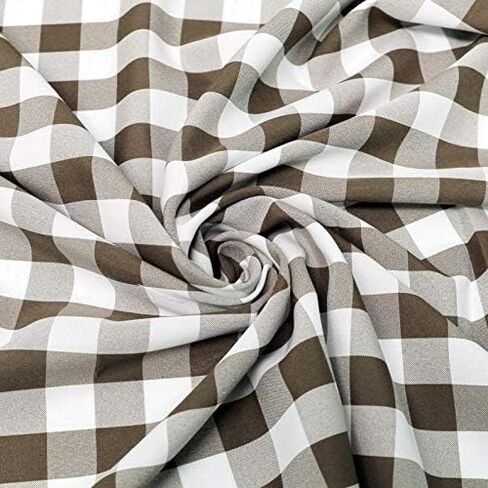AK TRADING CO. 60" Wide Checkered Gingham Buffalo Check Polyester Poplin Fabric-Black & White-10 Yards in Saudi Arabia