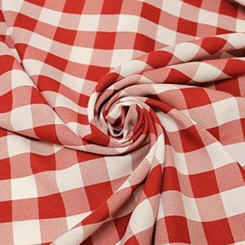 AK TRADING CO. 60" Wide Checkered Gingham Buffalo Check Polyester Poplin Fabric-Black & White-10 Yards in Saudi Arabia