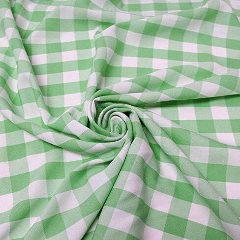 AK TRADING CO. 60" Wide Checkered Gingham Buffalo Check Polyester Poplin Fabric-Black & White-10 Yards in Saudi Arabia