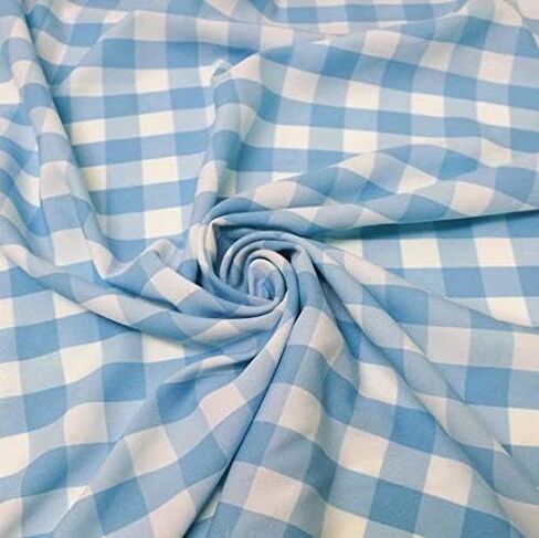 AK TRADING CO. 60" Wide Checkered Gingham Buffalo Check Polyester Poplin Fabric-Black & White-10 Yards in Saudi Arabia